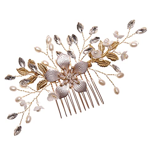 CALLARON Haarkamm Mit Blumenperlen Hochzeitsschmuck Für Damen Kopfschmuck Für Braut Und Brautjungfern von CALLARON