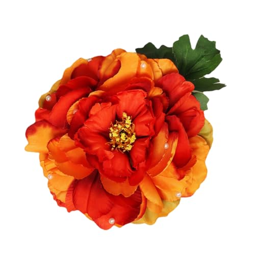 CALLARON Haarnadel mit künstlichen Blumen Künstliche Blumen für das Haar Kopfbedeckung Haarspangen Brauthaar Braut- große Blumenhaarnadel Frauen-Simulationsblumen-Haarnadel Polyester rot CALLARON Haarnadel mit künstlichen Blumen Künstliche Blumen für das Haar Kopfbedeckung Haarspangen Brauthaar Braut- große Blumenhaarnadel Frauen-Simulationsblumen-Haarnadel Polyester rot von CALLARON
