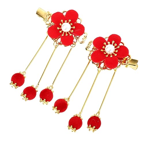 CALLARON Haarnadeln Junge Mädchen Retro Blumen Haarschmuck Mit Quasten Niedliche Haargestecke Für Mädchen Und Junge Hanfu Zubehör Und Haaraccessoire von CALLARON