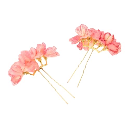 CALLARON Haarnadeln Mit Seidenblumen Für Hochzeiten Haarnadeln Mit Perlenmuster Brautschmuck Seide Für Verschiedene Anlässe von CALLARON