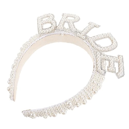 CALLARON Haarschmuck Aus Perlen Tiaras Kopfschmuck Für Mädchen Junggesellin Braut Als Dekoration Dusche Hochzeit Perlsturmstirnband Haarschmuck Für Die Braut Kopfbedeckungen Braut- Metall CALLARON Haarschmuck Aus Perlen Tiaras Kopfschmuck Für Mädchen Junggesellin Braut Als Dekoration Dusche Hochzeit Perlsturmstirnband Haarschmuck Für Die Braut Kopfbedeckungen Braut- Metall von CALLARON