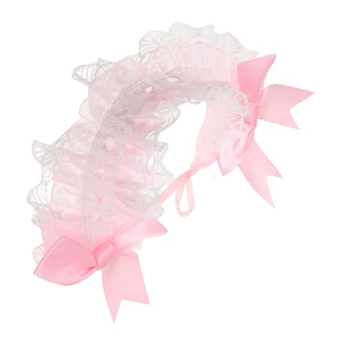 CALLARON Haarschmuck Für Dienstmädchen Mit Spitzenschleife Dekoratives Stirnband Aus Spitze Kopfschmuck Für Party Und Cosplay CALLARON Haarschmuck Für Dienstmädchen Mit Spitzenschleife Dekoratives Stirnband Aus Spitze Kopfschmuck Für Party Und Cosplay von CALLARON