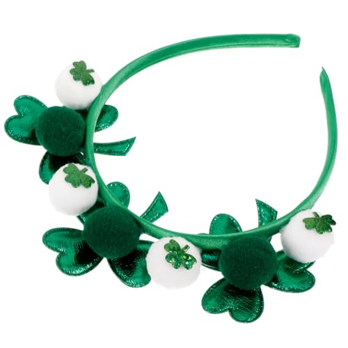 CALLARON Haarschmuck Von St. Patrick Haarschmuck Zum St. Patricks Day Irische Kopfbedeckung Viel Glück Kleeblatt Kopfbedeckung Tiara Fräulein Polyester Yingschi Europäisch Und Amerikanisch von CALLARON