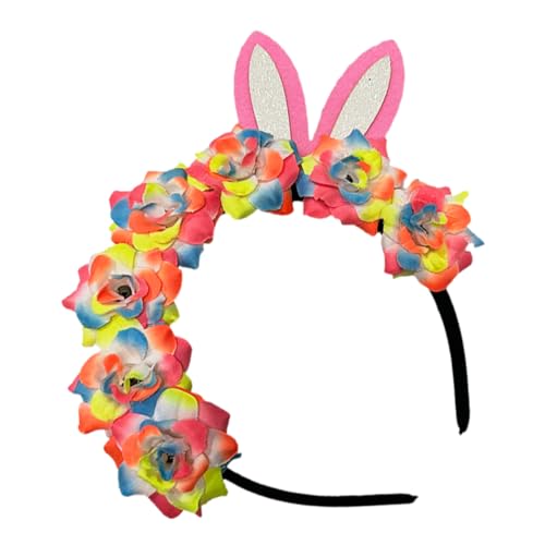 CALLARON Bunte Blumen-haarband Mit Hasenohren Für Frauen Verstellbar Für Ostern Geburtstagsfeiern Und Besondere Anlässe Langlebig Und Pflegeleicht Farbenfrohes Accessoire Für Jeden Look von CALLARON