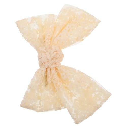 CALLARON Schleifen-haarspange Mit Spitze Und Schleife Für Damen Haarspange Aus Spitzenband Mit Quaste Clip Für Haar Cremefarben Einfarbig Für Brautjungfer Und Hochzeit von CALLARON