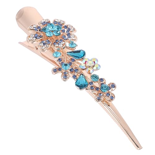 CALLARON Haarspange Für Damen Große Metall Haarspange Mit Floralen Design Und Funkelnden Kristallen Haarschmuck Für Festliche Anlässe Und Hochzeiten von CALLARON