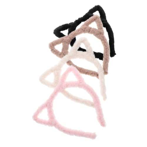 CALLARON 4stücke Katzenohren Stirnband Aus Weichem Plüsch Für Halloween Cosplay Accessoire Kopfbedeckung Haarreifen Für Mädchen von CALLARON