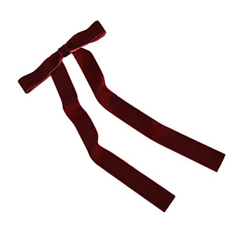CALLARON Haarspange aus Samt mit Schleife Clip-Bogen Haarstifte Haarspange mit Hochzeitsschleife Haarklammer haarschmuck Hochzeit Haarschleife Frauen Haarschleife Stoff rot von CALLARON