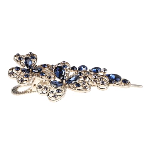 CALLARON Haarspange mit Elegantes Metall Haaraccessoire für Frauen Rückendesign für Einfaches Styling für Besondere Anlässe Tiefblauer CALLARON Haarspange mit Elegantes Metall Haaraccessoire für Frauen Rückendesign für Einfaches Styling für Besondere Anlässe Tiefblauer von CALLARON