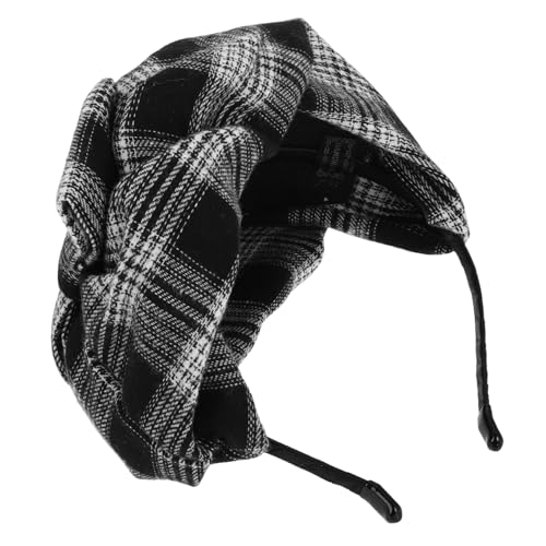 CALLARON Haarreif Mit Schleife Für Damen Kariertes Halbhut-stirnband Haarspange Modisches Stirnband Elegantes Halbhut-haar-accessoire von CALLARON