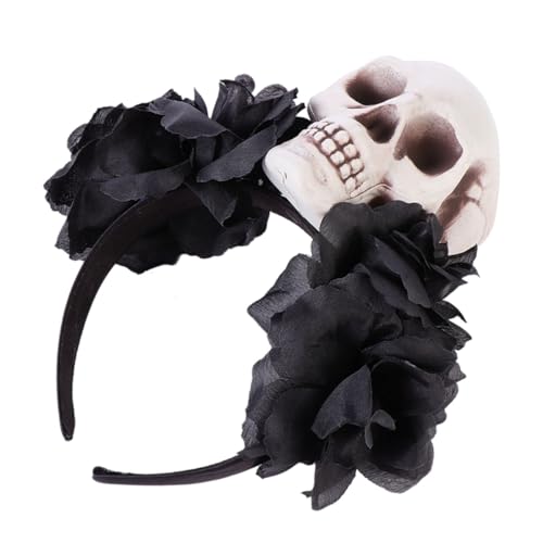 CALLARON Halloween Blumen Haarreif Mit Schädel Und Kostümzubehör Für Halloween Und Cosplay-partys Für Köpfe Geeignet von CALLARON