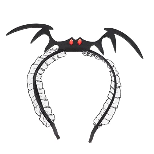 CALLARON Halloween Stirnband mit Fledermausflügel Design Komfortabel und Rutschfest Schwarzes Haarschmuck für Party und Kostüm Angenehme Einfach zu Tragen und für Halloween von CALLARON