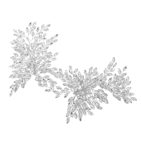 CALLARON Handgefertigter Braut Haarkamm Silber Strass Hochzeit Haarschmuck Leicht Komfortabel Für Flechtfrisuren Und Offene Haare Damen Brautaccessoire von CALLARON