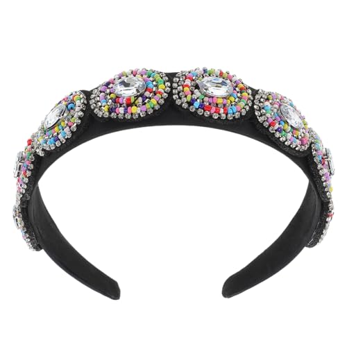 CALLARON Handgefertigtes Barock Haarband mit Perlen und Strasssteinen Komfortables Verziertes Stirnband für Damen Brautschmuck Accessoire für Hochzeit Party und Fotoshooting von CALLARON