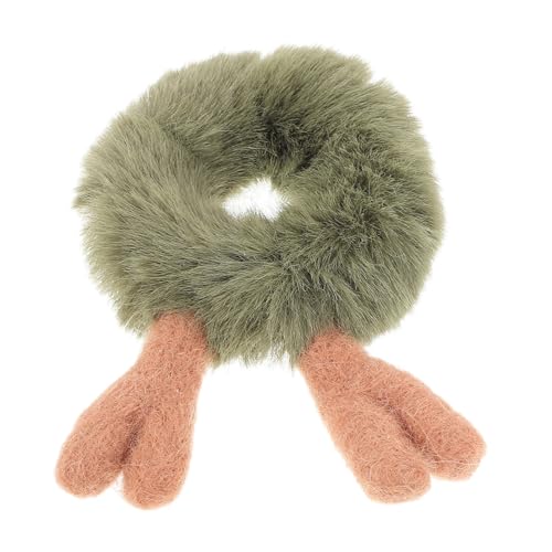 CALLARON Handgefertigtes Haarband mit Plüsch Hirschgeweih Weiches Ponytail Tie Ring Elastisches Haarschmuck für Damen Stilvoller Haarring für Weihnachten und Alltag von CALLARON