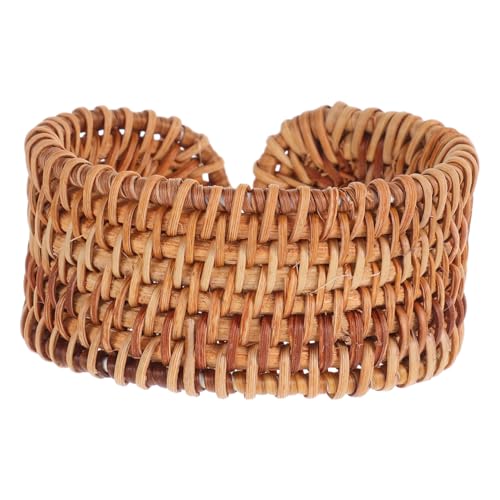 CALLARON Wickelarmband Aus Rattan Handgefertigtes Leichtes Und Strapazierfähiges Geflochtenes Damenarmband in Boho-optik Für Sommeroutfits Und Festivals Komfortabel Und Elegant von CALLARON