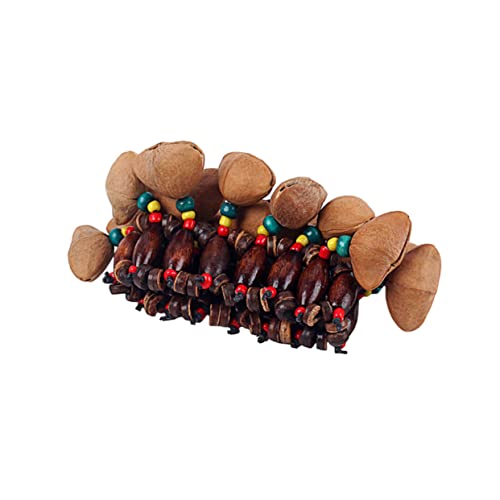 CALLARON Handgefertigtes Nut Shell Armband Percussion Handglocke Ethnisches Design Musikinstrument Begleiter für Dejembe und Einheitsgröße Unverwechselbarer von CALLARON