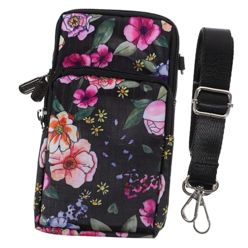 CALLARON Crossbody Tasche Für Smartphones Modische Umhängetasche Mit Blumenmuster Tragbare Handytasche Vielseitige Geldbörse Für Reisen Und Alltag Leicht Und Kompakt Aus von CALLARON