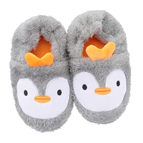 CALLARON Hausschuhe Baumwolle mit Cartoon Pinguin Geschlossener Fersenbereich Warm und Atmungsaktiv Rutschfest und Langlebig für Herbst und Winter Zuhause von CALLARON
