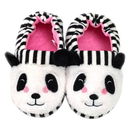 CALLARON Hausschuhe Panda Form Warm Rutschfest Weiche Innen Slippers mit Elastischem Fersenhalt für Jungen Mädchen Maschinenwaschbar von CALLARON