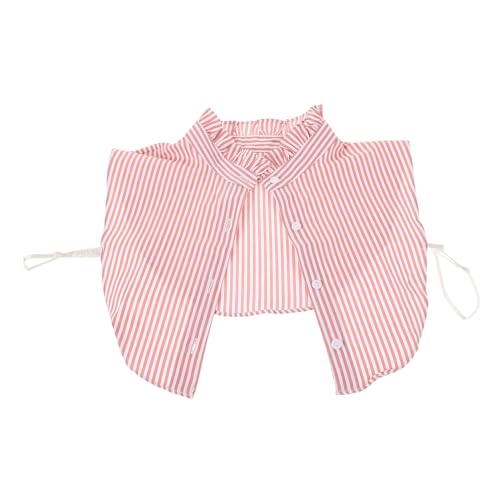 CALLARON Hemd mit Kragen gefälschter abnehmbarer Kragen abnehmbarer Blusenkragen Rüschenkragen am Hals Hemd mit Fake-Kragen abnehmbare Kragen Kunstkragen Fake-Kragen abnehmbar Polyestergarn von CALLARON