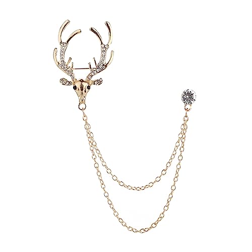 CALLARON Herren Anstecknadel mit Hirschmotiv Goldfarbene Brosche für Anzug und Business Modisches Accessoire für und Festliche Anlässe Langlebig und Stilvoll von CALLARON