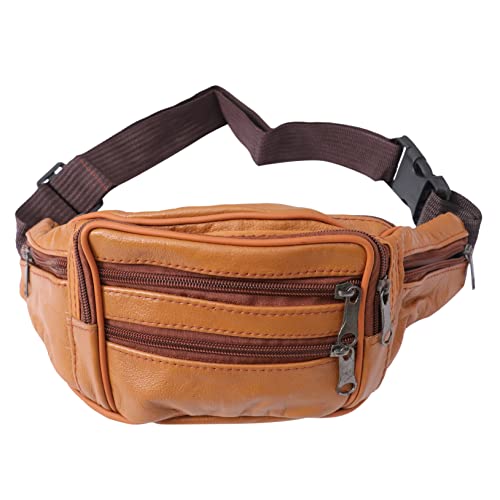 CALLARON Herren Gürteltasche Aus Leder wasserdichte Bauchtasche Mit Verstellbarem Gürtel Praktische Brusttasche Für Reisen Und Sport Und Leicht Für Handy Und Karten Für Jogging Und von CALLARON