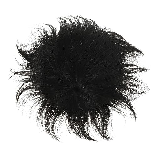 CALLARON Herren Haarteil aus Echtem Haar Schwarz Atmungsaktiv mit Clip für Sport Hochzeiten und Partys Natürlicher Look Bequem und Sicher Haarverlängerung für Männer von CALLARON