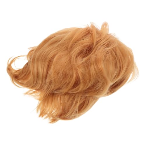 CALLARON Herren Kurzhaarperücke Goldfarbend Synthetische Pixie Perücke Mit Für Jahre Kostüme Und Cosplay Komfortabel Und Realistisch von CALLARON