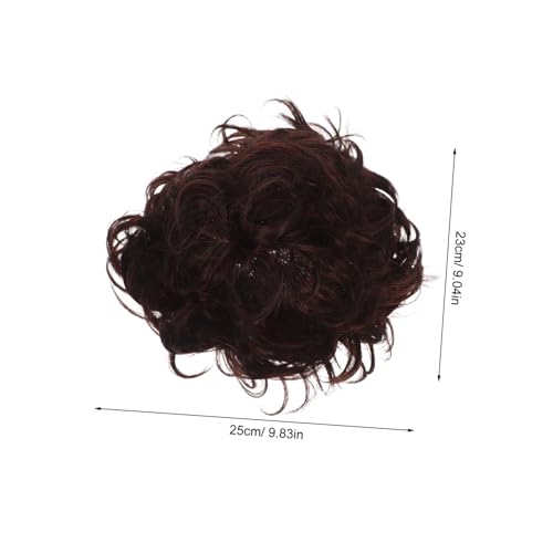 CALLARON Herren Kurzlockige Perücke Braun Afro Curly Wig Synthetische Haarteile Für Alltag Cosplay Halloween Kostüm Echt Aussehende Männliche Toupee Für Glatzenabdeckung von CALLARON