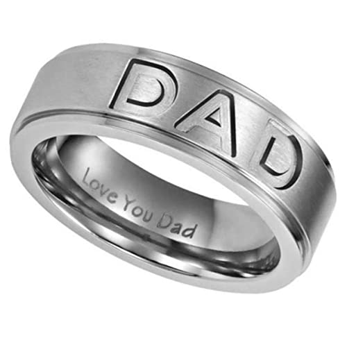 CALLARON Herrenringe Aus Mit Der Gravur „hab Dich Lieb Papa“ Als Vatertagsgeschenk Stilvoller Kratzfester Papa- in Der Größe 11 Für von CALLARON