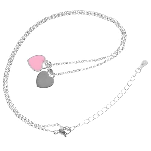 CALLARON Herz Halskette für Damen Romantischer Dekorativer Anhänger mit Verlängerter Kette Roségold für Valentinstag und Besondere Anlässe von CALLARON