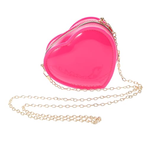 CALLARON Herzförmige Kleine Geldbörse Für Damen Süße Reißverschlusstasche Aus Pu Material Für Münzen Lippenstift Schlüssel Für Reisen Partys Und Alltag von CALLARON