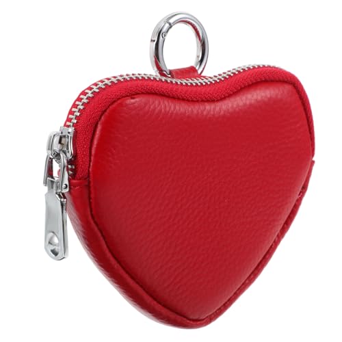 CALLARON Herzförmige Damen Geldbörse Weichem Kleine Mini Münztasche mit Schlüsselanhänger Minimalistisches Design Vielseitig für Shopping Reisen Alltag Rot CALLARON Herzförmige Damen Geldbörse Weichem Kleine Mini Münztasche mit Schlüsselanhänger Minimalistisches Design Vielseitig für Shopping Reisen Alltag Rot von CALLARON