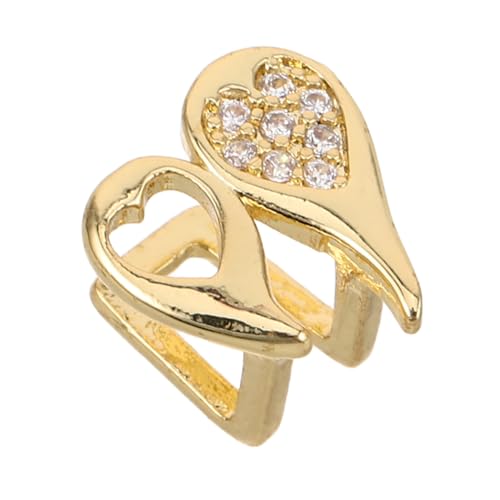 CALLARON Herzförmige Metall Zahn Grill Kappe für Männer und Frauen Modischer Hip Hop Zahnschmuck Langlebigem und Zirkonia für Partys Hochzeiten und Auftritte von CALLARON