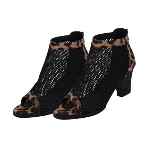 CALLARON High Heel Sandalen Damen Leopard Muster Großer Absatz Hohlnetz Design Bequeme Chunky Heels Modische Sommer Schuhe zu Kleidern und Röcken CALLARON High Heel Sandalen Damen Leopard Muster Großer Absatz Hohlnetz Design Bequeme Chunky Heels Modische Sommer Schuhe zu Kleidern und Röcken von CALLARON