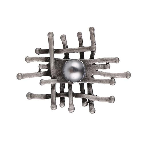 CALLARON Hochwertige Geometrische Brosche Netzperlen für Damen Perlenbrosche für Hochzeitskleider Taschen und Schals von CALLARON