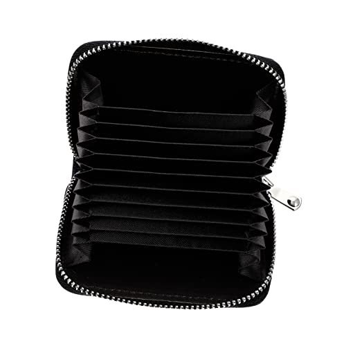 CALLARON Ledergeldbörse Mit Fächern Und Reißverschluss Einfarbig Für Visitenkarten Bargeld Und Kleine Gegenstände Langlebig Und Praktisch von CALLARON