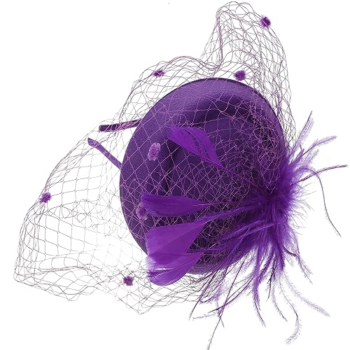 CALLARON Hochzeit Fascinator Mit Federn Und Netzstoff Elegantes Haaraccessoire Für Frauen Für Hochzeiten Teepartys Und Festliche Anlässe Abnehmbares Design Für Individuellen Stil von CALLARON