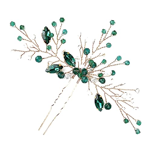 CALLARON Hochzeit Haarnadel U Förmig Aus Grünem Eleganter Brautschmuck Für Hochzeiten Besondere Anlässe Und Festliche Feiern Haaraccessoire Für Damen von CALLARON