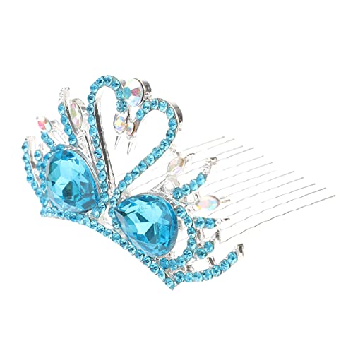CALLARON Hochzeit Tiara Frau Krone Elegante Braut-kopfschmuck Aus Legierung in Blau Stylisches Diadem Für Feiern Und Veranstaltungen Geeignet Für Damen Und Mädchen von CALLARON