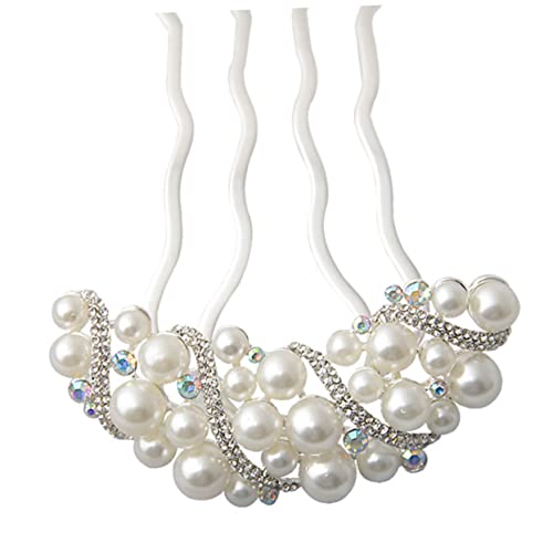 CALLARON Hochzeits-haarpins Mit Perlen Und Strass Haarnadel Für Damen Eleganter Brautschmuck Einfache Anwendung Für Besondere Anlässe Und Hochzeiten von CALLARON