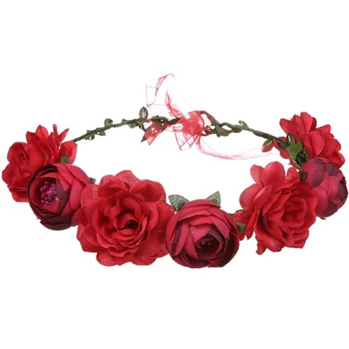 CALLARON Braut Haarreif Mit Kunstrosen Eleganter Haarschmuck Für Hochzeiten Partys Und Besondere Anlässe Farblich Abgestimmter Blumenkranz Für Und Mädchen von CALLARON