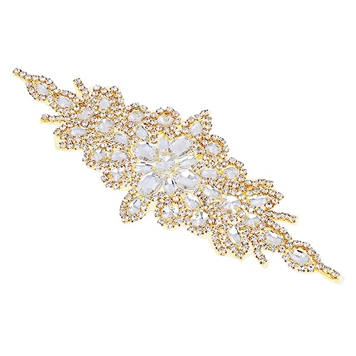 CALLARON Hochzeitsgürtel hochzeitsdeko Hochzeitsaccessoire Damen Kleidergürtel Golddekor DIY-Kostüm-Strassgürtel Hochzeits-Strass-Dekor Kleidung schmücken Hochzeitsbedarf von CALLARON