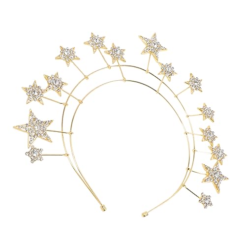 CALLARON Hochzeitsstirnband mit Funkelnden Sternen Glänzend Verzierter Brautschmuck Komfortabler Haarschmuck für Frauen und Mädchen Geeignet für Hochzeit Party und Festliche Anlässe von CALLARON