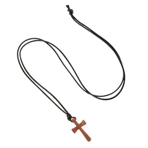 CALLARON Holz Kreuz Anhänger Halskette für Verstellbare Kordel Religiöses Schmuckstück für Männer und Frauen Symbolisiert Liebe und Verbundenheit Langlebige Perfektes von CALLARON