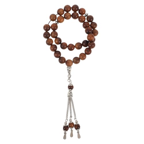 CALLARON Holzperlenarmband Handgefertigt Dekorativ Armband Meditationsperlen Islamische Gebetsperlen Für Herren Und Damen von CALLARON