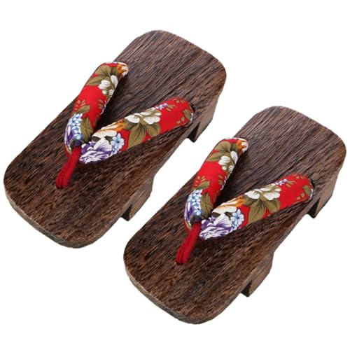 CALLARON Japanische Holzclogs Damen Sommer Slipper Traditionelle Geta Sandalen Leicht Komfortabel Modisch Elegant Design von CALLARON