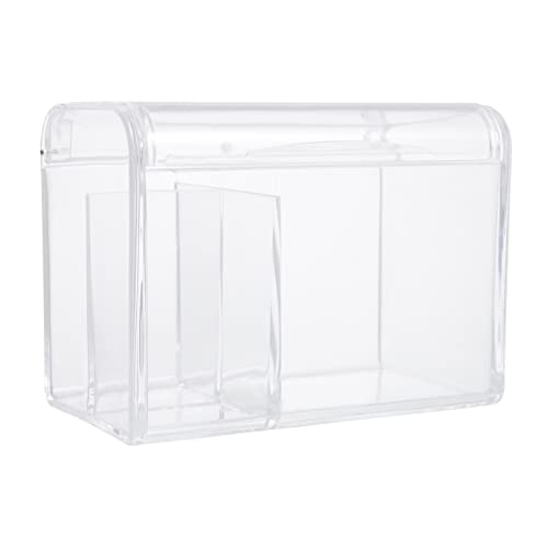 CALLARON Kasten Aufbewahrungsbox für Schönheitseier Kosmetik-Organizer-Arbeitsplatte mit Bad Baumwolle Make-up-Organizer wattestäbchenhalter kosmetikkoffer deckel Padhalter p.s Transparent von CALLARON