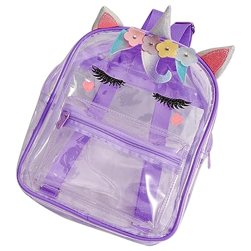 CALLARON Mädchen Einhorn Rucksack Durchsichtiger Niedlicher Karton-Rucksack Für Junge Mädchen Für Schule Reisen Und Frühlingsausflüge Langlebig Und Praktisch von CALLARON